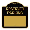 Signmission Designer Series Sign-Blank Reserved Parking, Black & Gold Aluminum Sign, 18" x 18", BG-1818-24298 A-DES-BG-1818-24298